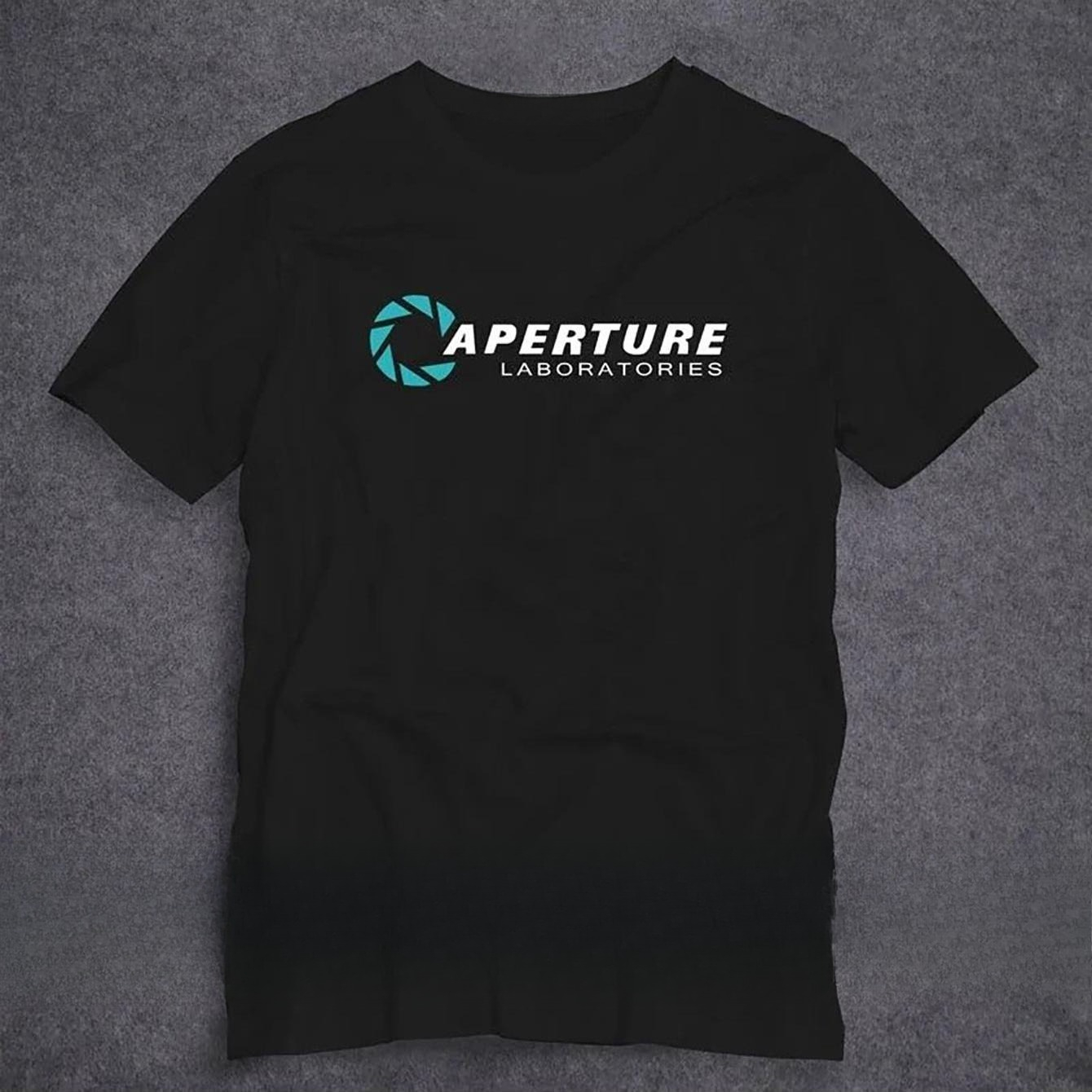 Esports Gaming Shirts - メンズ ポータル2 アパーチャーラボ ロゴ コットンTシャツ -