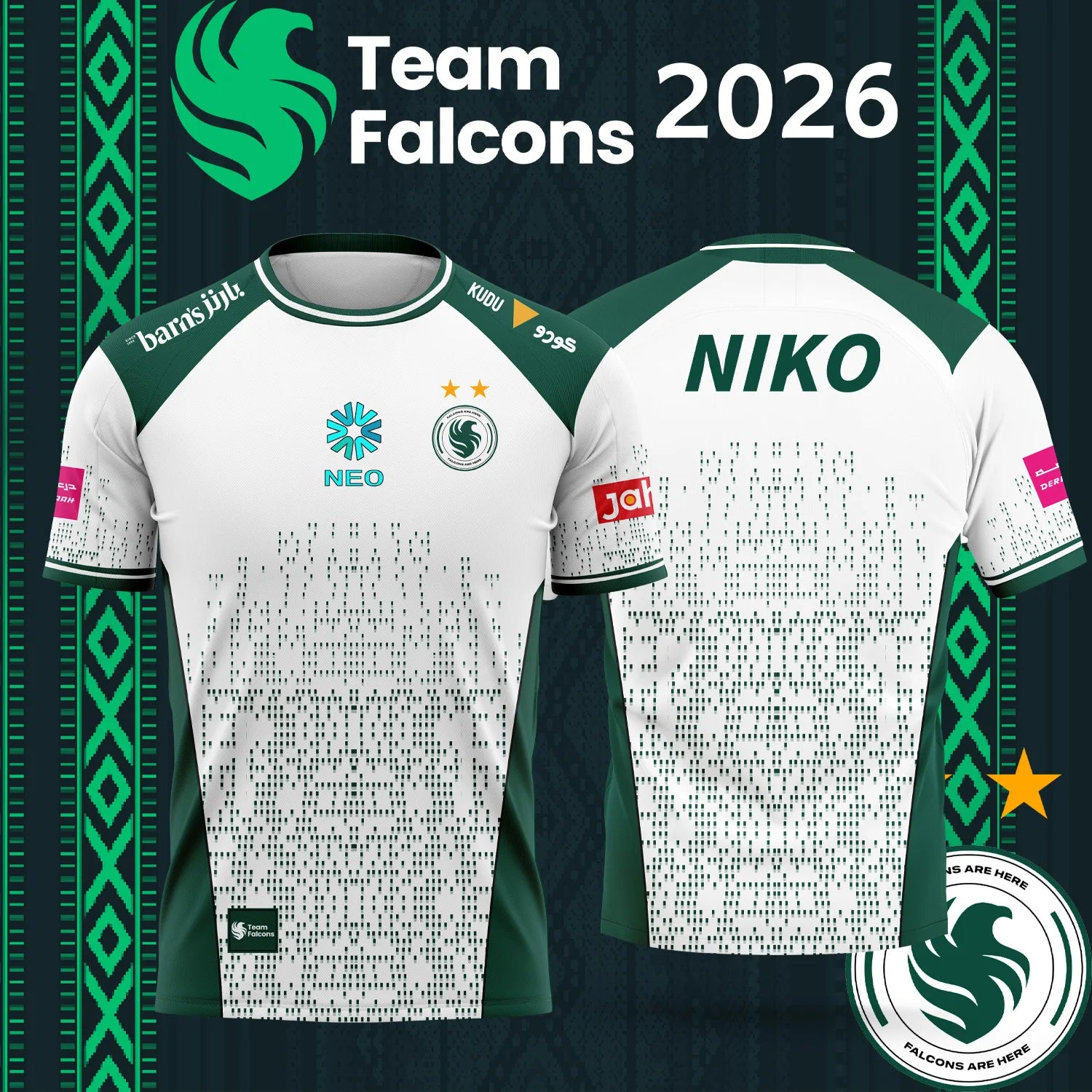 Esports Gaming Shirts - ファミリーマッチング 2026 チーム ファルコンズ NIKO Eスポーツ
