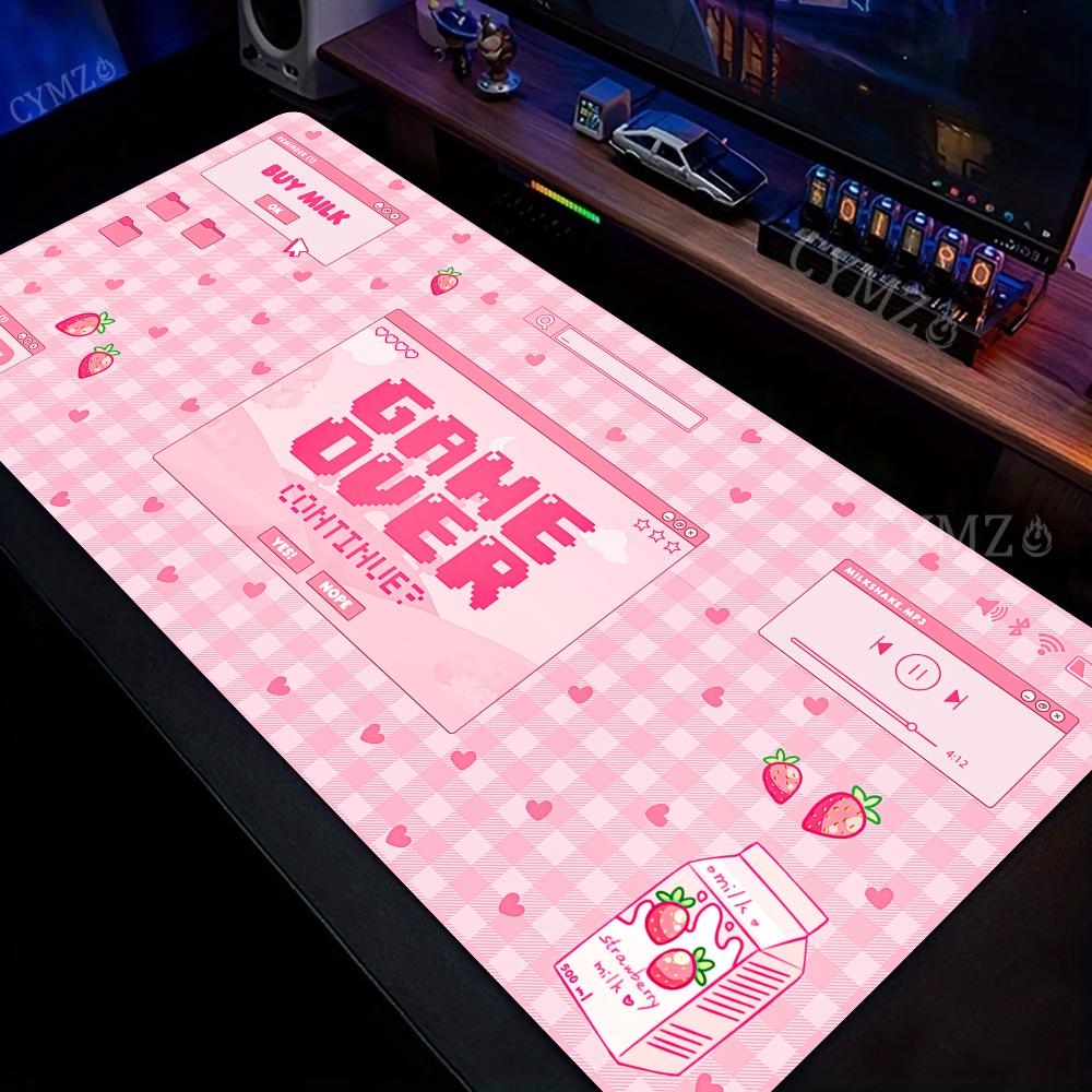 Esports Gaming Maus - ピンクかわいい E スポーツゲーミングマウスパッドデスクマットゴム製滑り止め耐久性のあるデスクアクセサリーゲーマーキーボードデスクトップパッドマウスパッドラグ
