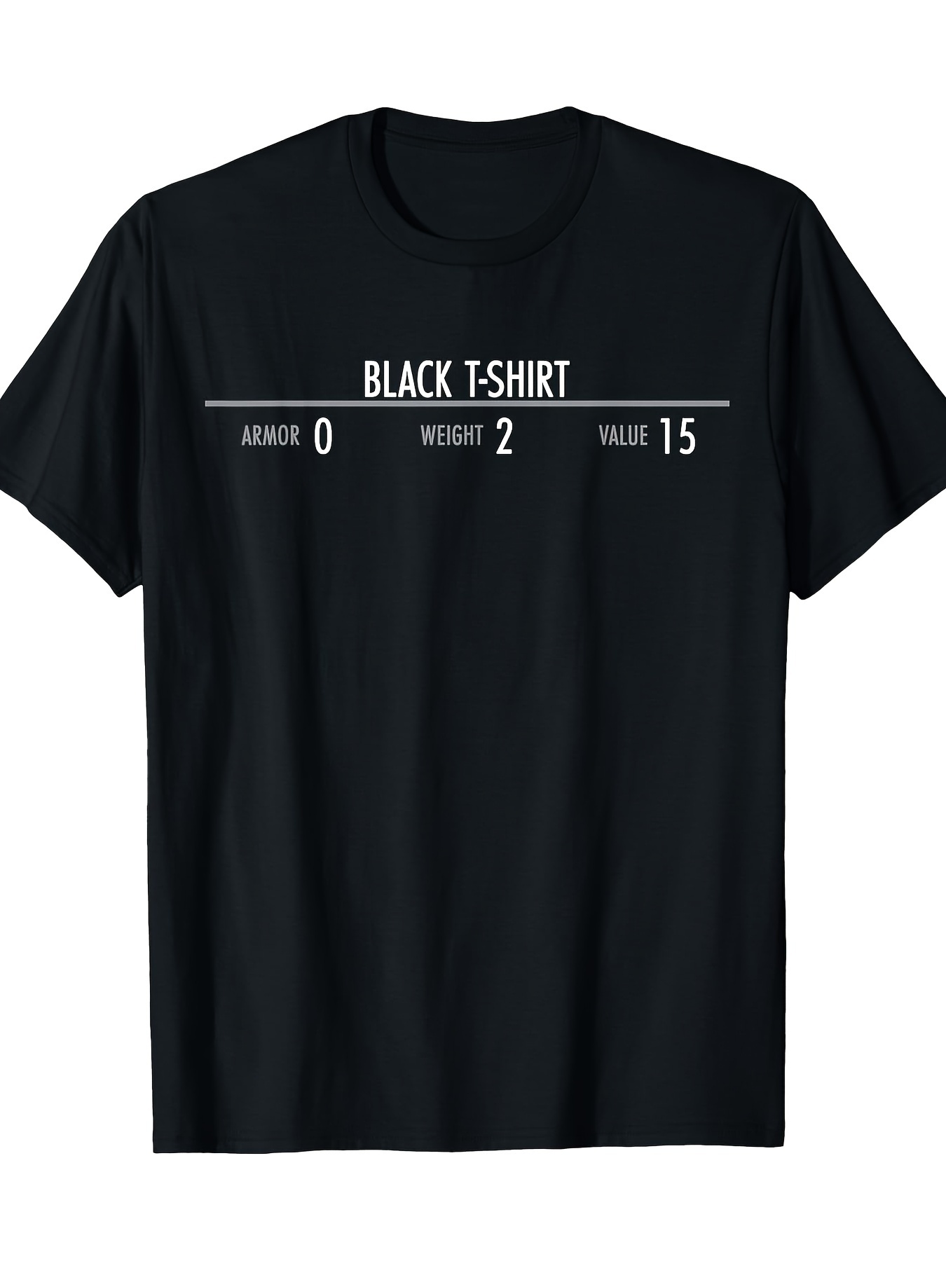 Esports Gaming Shirts - スカイリム アーマー ステータス グラフィック Tシャツ 面白い
