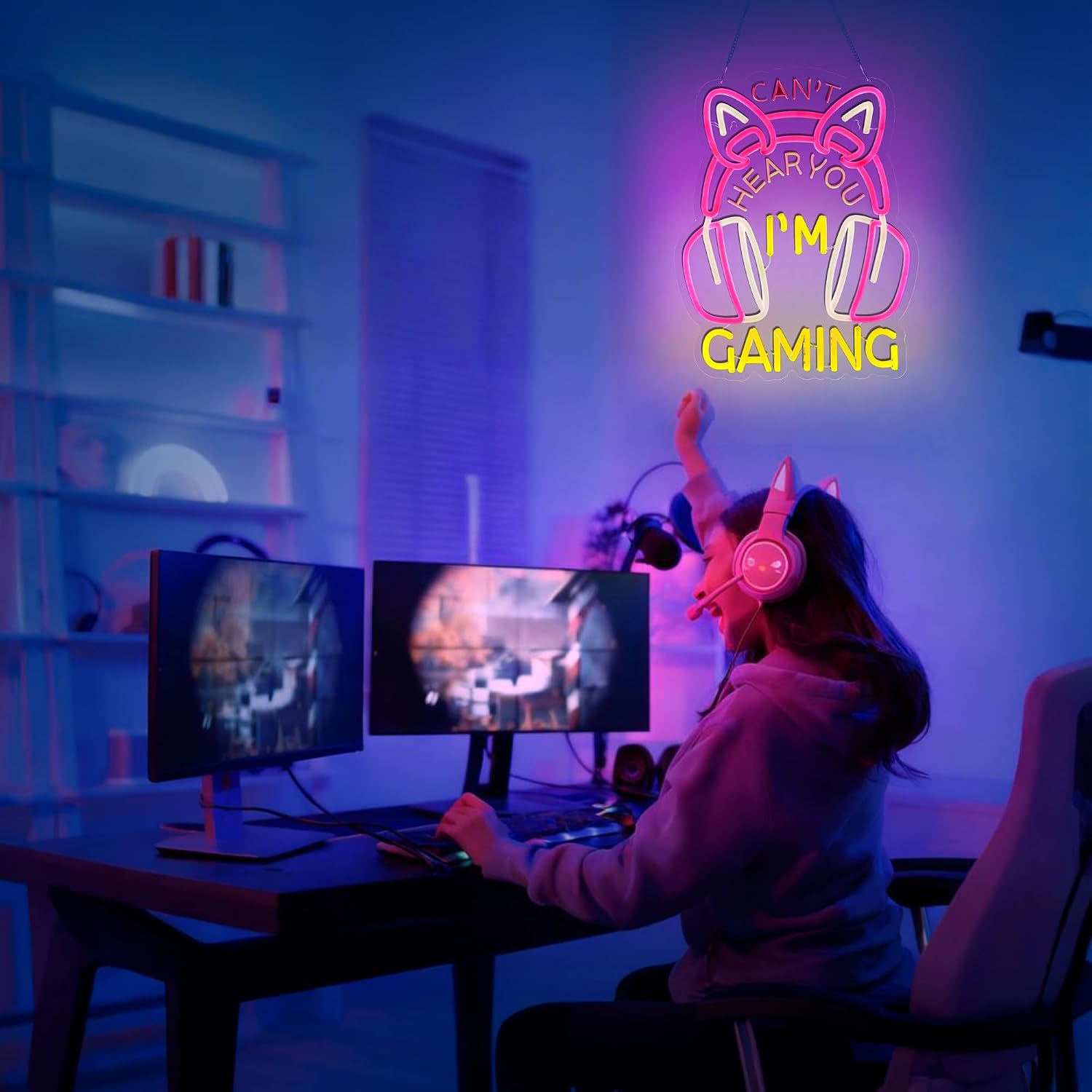 聞こえないよ、ゲーム中だよ ネオンサイン USB LED ウ - Esports Gaming Cafe のレビューと価格