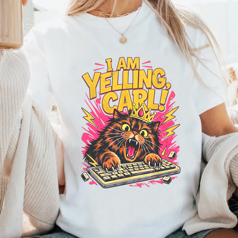 私は叫んでいます カール Tシャツ レディース 面白いダンジ - Esports Gaming Shirts のレビューと価格