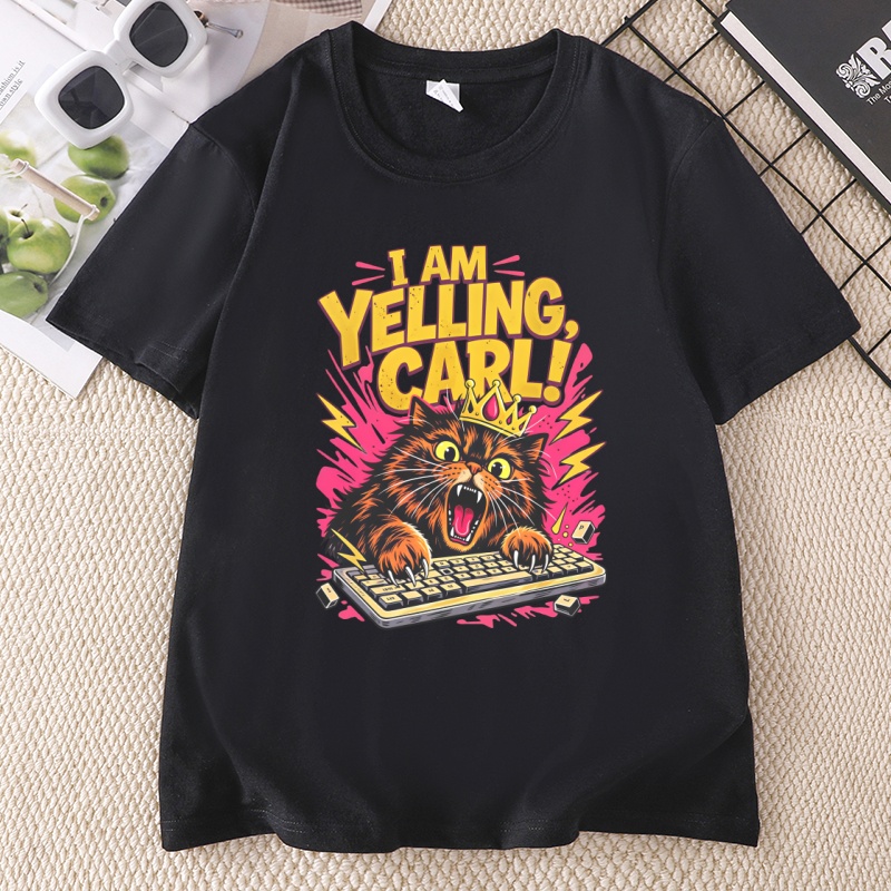 私は叫んでいます カール Tシャツ レディース 面白いダンジ - Esports Gaming Shirts のレビューと価格