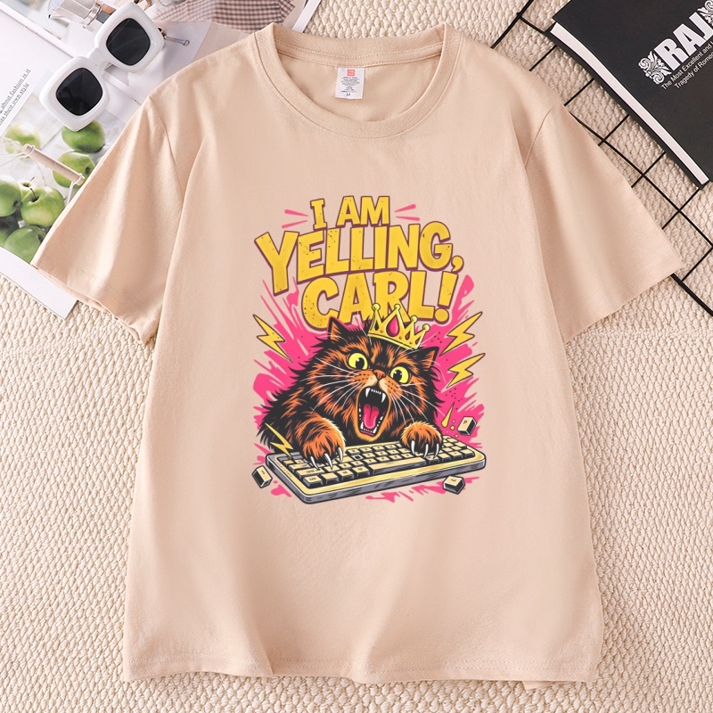 私は叫んでいます カール Tシャツ レディース 面白いダンジ - Esports Gaming Shirts のレビューと価格