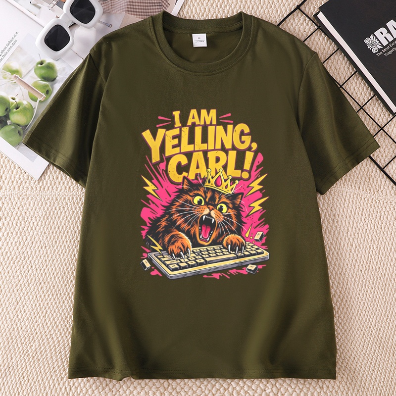 私は叫んでいます カール Tシャツ レディース 面白いダンジ - Esports Gaming Shirts のレビューと価格