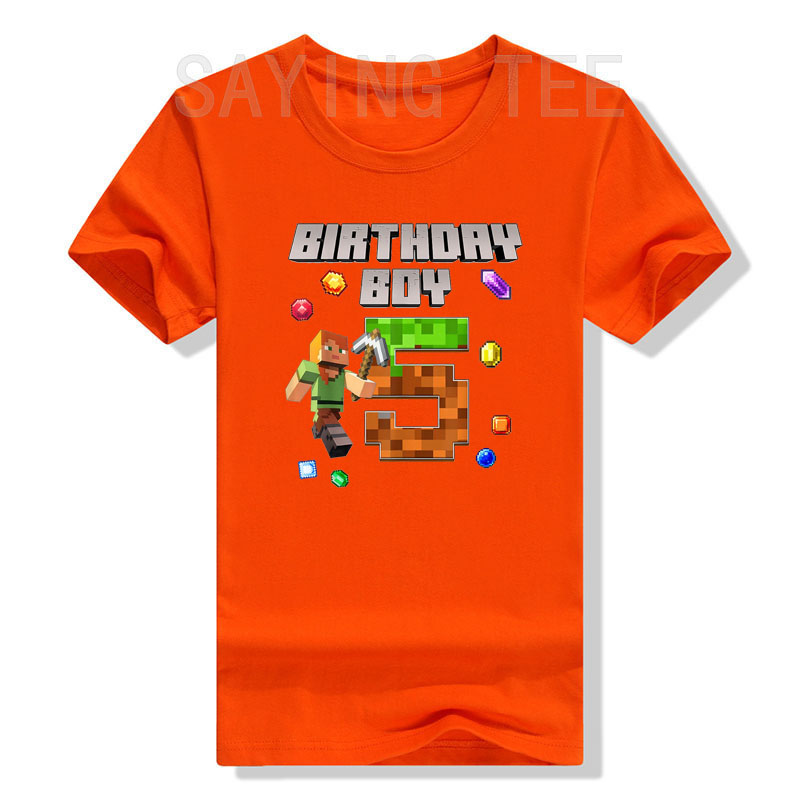 私の5歳の誕生日ビデオゲームピクセルTシャツ男の子ファッショ - Esports Gaming Shirts のレビューと価格