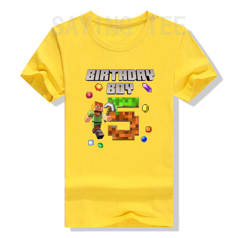 私の5歳の誕生日ビデオゲームピクセルTシャツ男の子ファッショ - Esports Gaming Shirts のレビューと価格